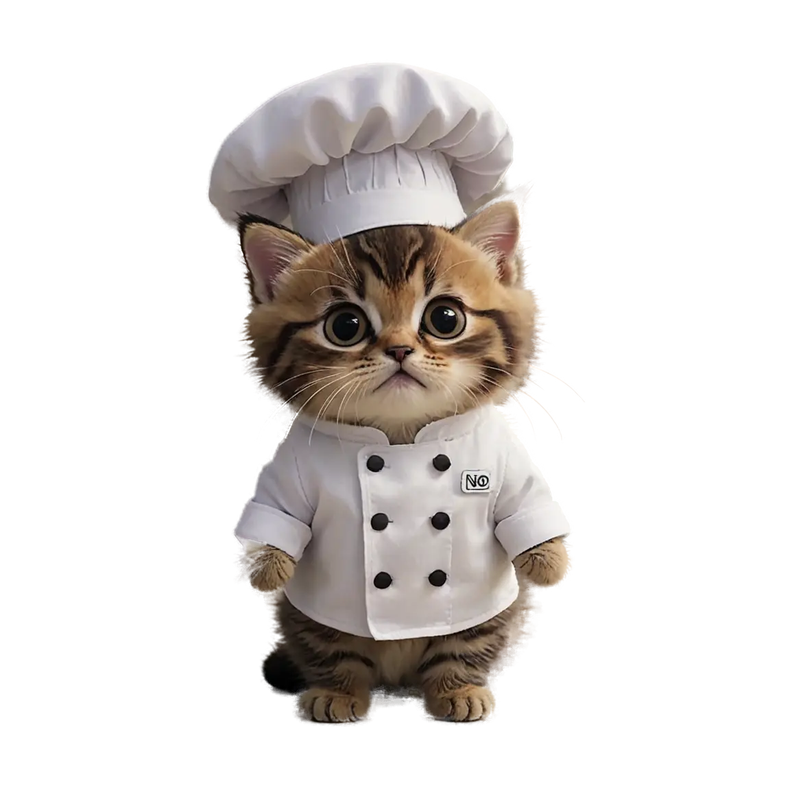 a cute cat dressed as a chef [WITH REFERENCE IMAGE]